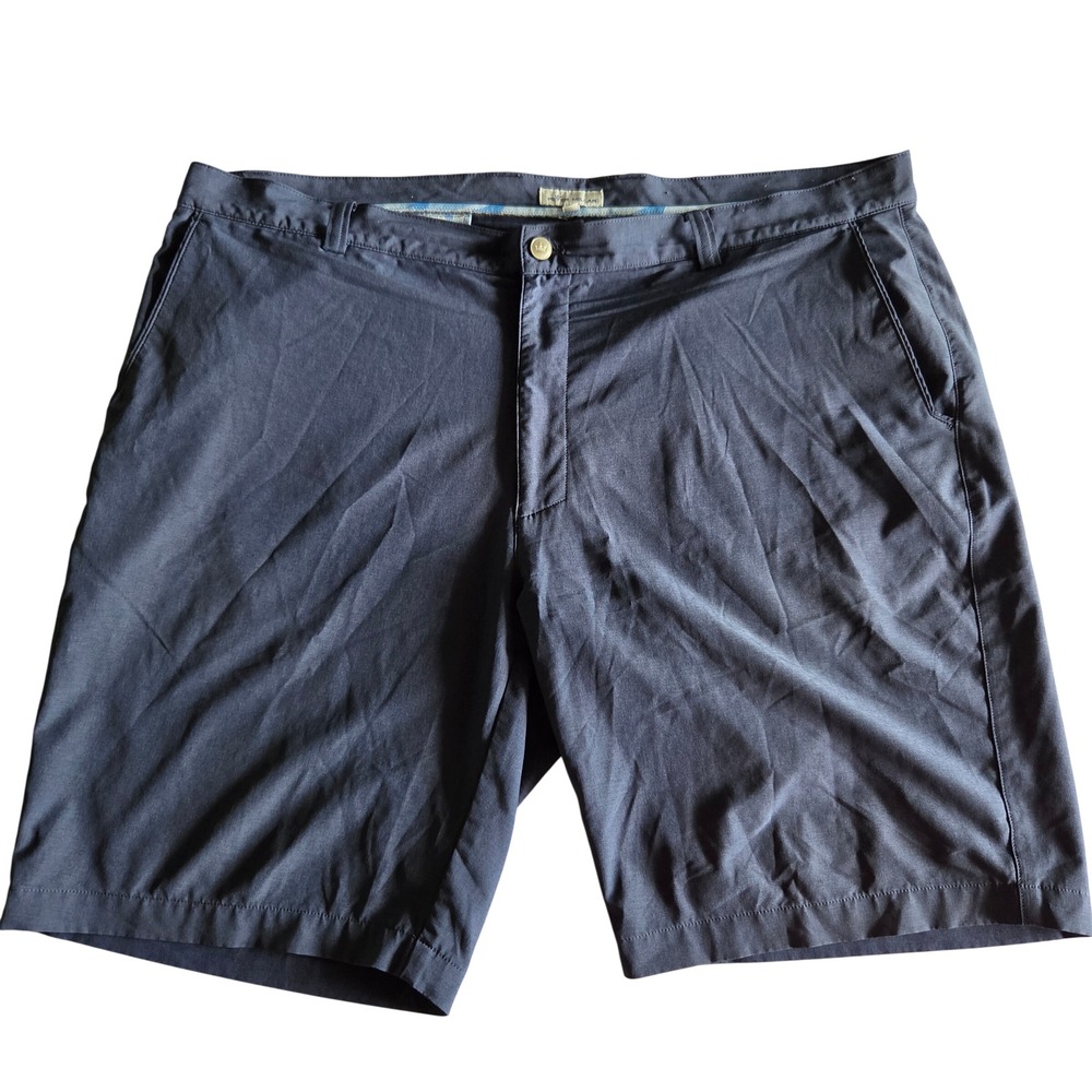 Peter Millar Crown Sport Mens Navy Blue Performance Golf Shorts Size 42 Stretch
